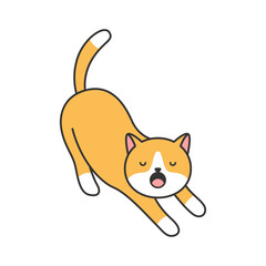 cute cat cartoon vector illustration.