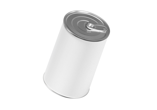 Food Can With Blank Label, transparent background