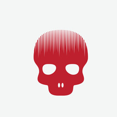 Fototapeta premium Pirate skull icon vector logo design template flat style