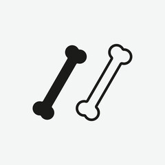 Bone icon vector logo design template
