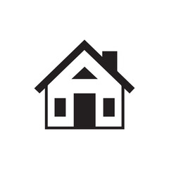 House icon. Black House icon on white background. Vector illustration