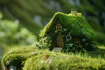 A cozy little house made from grass