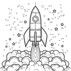 Free Printable Rocket Ship Coloring Pages For Kids