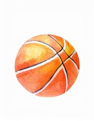 Baby bedroom watercolor sports images basketball ball