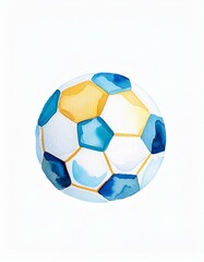 Baby bedroom watercolor sports images football ball