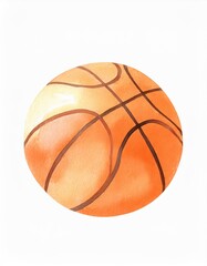 Baby bedroom watercolor sports images basketball ball