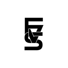 fvs initial letter monogram logo design