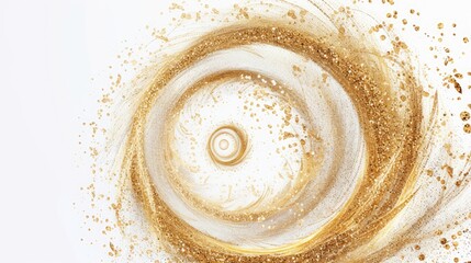 Fototapeta na wymiar Shimmering Gold Swirl Abstract 