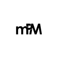 mpm typography letter monogram logo design