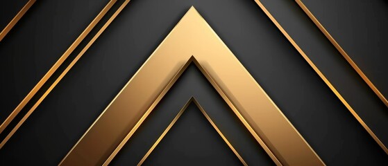 Elegant gold and black geometric design
