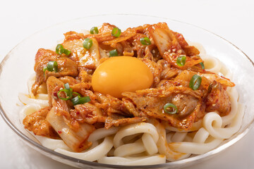 豚キムチ　冷やしうどん