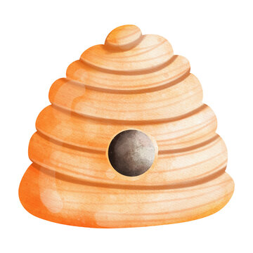 A cartoon bee hive.