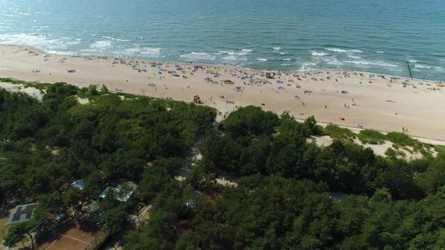 Beach Baltic Sea Rowy Plaza Morze Baltyckie Aerial View Poland