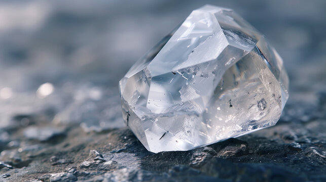 rough raw diamond in the nature