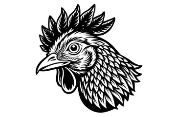chicken-head-a-white-background