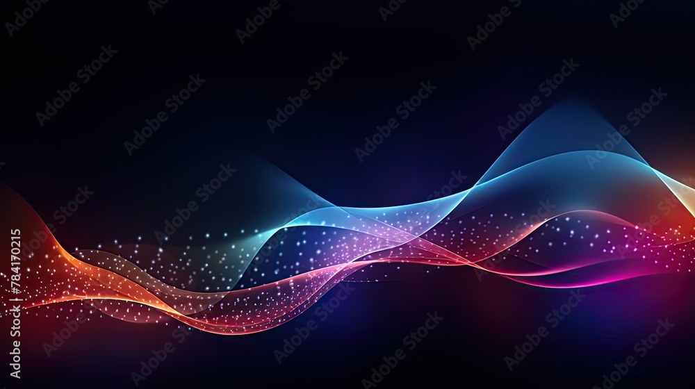 Poster abstract background with glowing lines