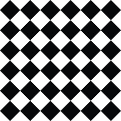 Rhombuses Black And White Pattern. Simple Rhombuses Checkered Pattern.