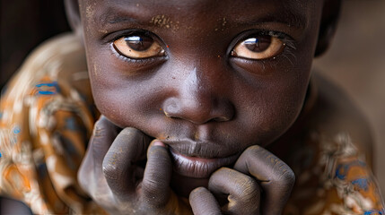 Somalia kid starving  - obrazy, fototapety, plakaty