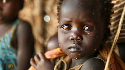 Somalia kid starving  - obrazy, fototapety, plakaty