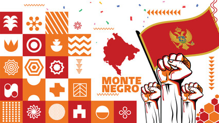 Vector illustration 21 May Montenegro Independence day poster