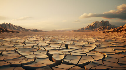 Barren landscape dry