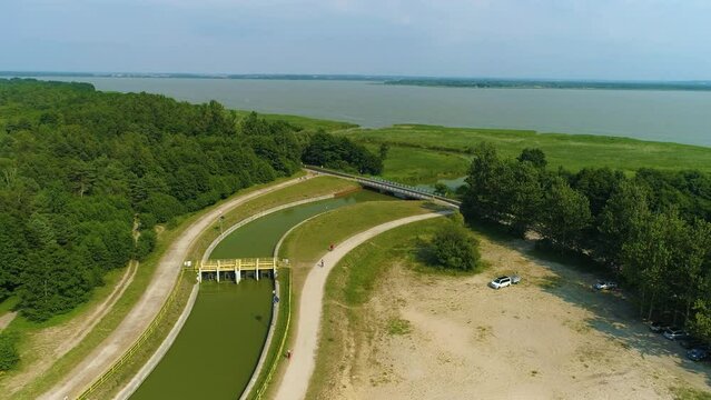 Canal Jamno Kanal Mielno Aerial View Poland