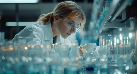 professional health care researchers working in life of medical science laboratory, technology of medicine chemistry lap experiment for hospital - Powered by Adobe