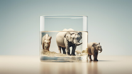 Thirsty animals Dry Icon 3d