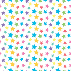 Colorful stars pattern seamless. Vector Illustration