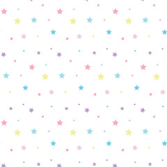 Colorful stars pattern seamless. Vector Illustration