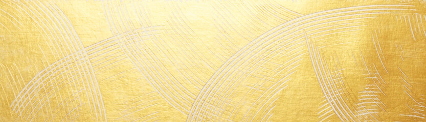 金色の和紙のアート、テクスチュア、抽象的背景、日本の伝統美、日本文化　 - 784176810