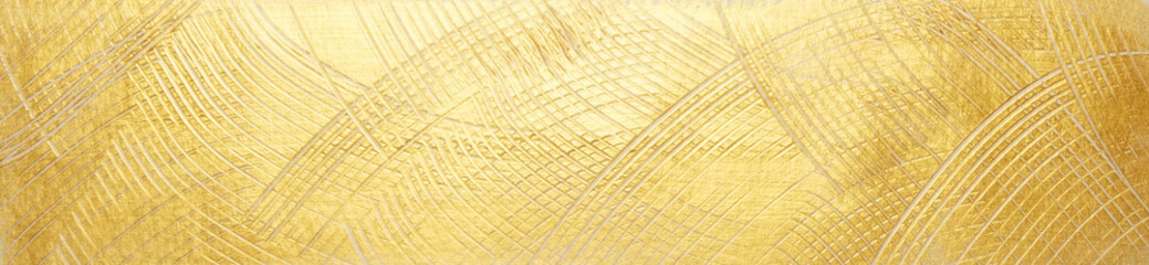 金色の和紙のアート、テクスチュア、抽象的背景、日本の伝統美、日本文化　 - 784176814