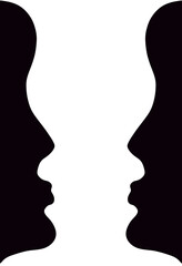 Silhouette of a glass - Gestalt Psychology