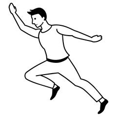 vector illustration of a man jumping