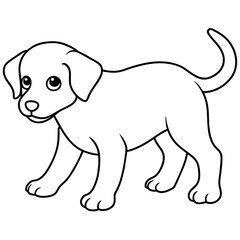 puppy dog vector illustration