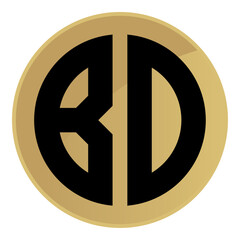 Initial BD Logo Circlular Design