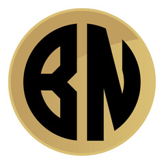 Initial BN Logo Circlular Design