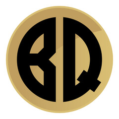 Initial BQ Logo Circlular Design