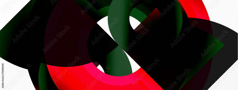 Poster the red circle juxtaposed with the green circle on a white background creates a bold artistic patter