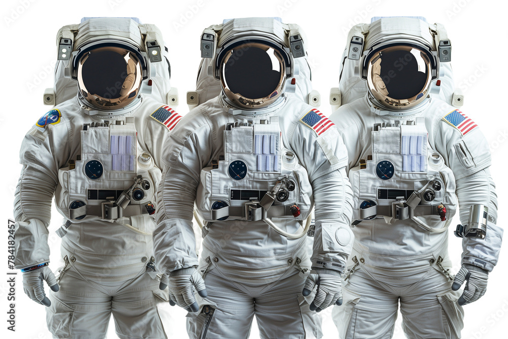 Wall mural astronaut floating in space on transparent background png file