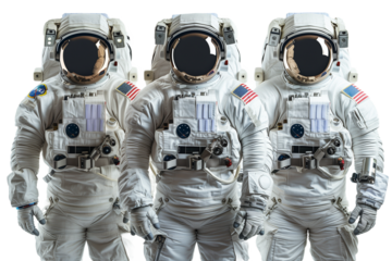 Astronaut floating in space on transparent background png file