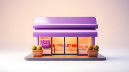 Storefront Shopping Icon 3d