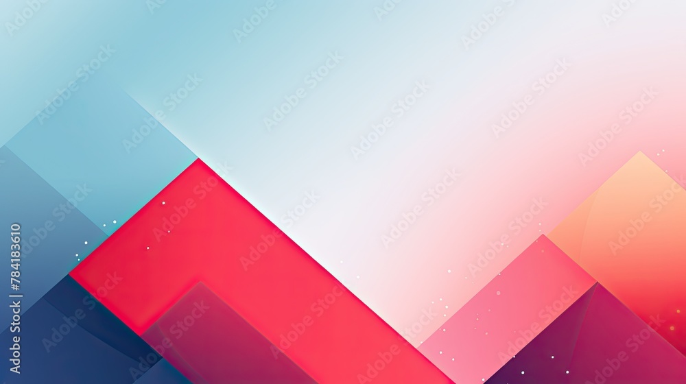 Poster abstract background with red triangles