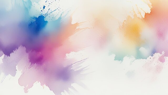 abstract spalsh colorfull watercolor paint background illustrtaion