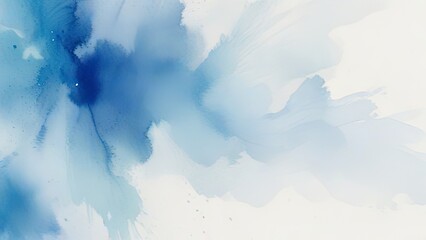 abstract spalsh blue watercolor paint background illustrtaion