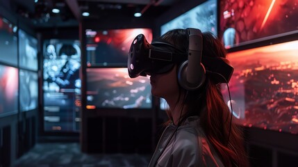 Next-gen gaming room with integrated VR and immersive tech