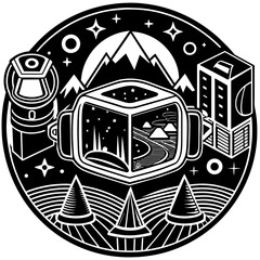 T-shirt Design Vector Design for a virtual reality gaming- Vector - Vector art - Vector illustration - Vector design - Latest Vector - Vector - Premium Vector - Vector pro - Premium illustration