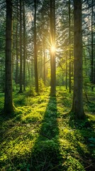 Obraz premium Investing in Mutual Funds with Wilderness Conservation themes, preserving wilds in soft background