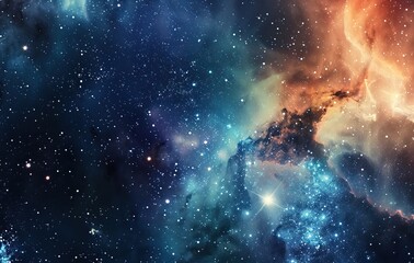 Galactic Dreamscape. Colorful nebula clouds wallpaper