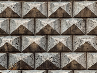 Geometric Stone Pattern On Roman Wall